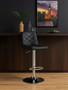 Tara Grey Faux Leather Bar Chair