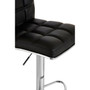 Tavor Black Faux Leather Bar Chair