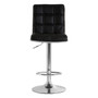 Tavor Black Faux Leather Bar Chair