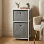 Lindo 2 Grey Fabric Drawers Cabinet