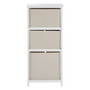 Lindo 3 Natural Fabric Drawers Cabinet