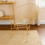 Templar Gold Wire Frame Occasional Chair