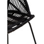 Lagom Black Rattan Chair with Iron Legs