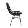Lagom Curved Black Chair with Iron Legs