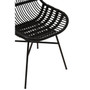 Lagom Curved Black Chair with Iron Legs