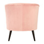 Round Pink Velvet Plush Armchair
