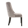 Grey Velvet with Curly Back Dining Chair