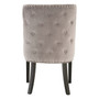 Grey Velvet with Curly Back Dining Chair