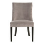 Grey Velvet with Curly Back Dining Chair