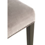 Grey Velvet with Curly Back Dining Chair