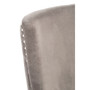 Grey Velvet with Curly Back Dining Chair
