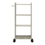 4 Tier Trolley Brush Nickel with Basket