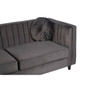 Farah 3 Seat Grey Velvet Sofa
