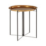 Hege Large Brass and Black Finish Side Table