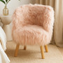 Kids Pink Faux Fur Chair