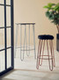 District Faux Fur Hairpin Bar Stool