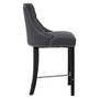 Regents Park Grey Faux Leather Bar Chair