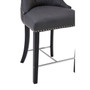 Regents Park Grey Faux Leather Bar Chair