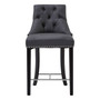 Regents Park Grey Faux Leather Bar Chair