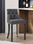 Regents Park Grey Faux Leather Bar Chair