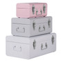 Set of 3 Assorted Colors Storage Trunks Set of 3 Assorted Colors Storage Trunks