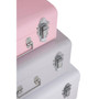 Set of 3 Assorted Colors Storage Trunks Set of 3 Assorted Colors Storage Trunks