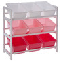 3 Tier White/Pink Kids Storage Unit
