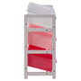 3 Tier White/Pink Kids Storage Unit