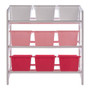 3 Tier White/Pink Kids Storage Unit
