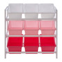 3 Tier White/Pink Kids Storage Unit