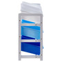 3 Tier White/Blue Kids Storage Unit