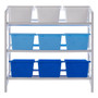 3 Tier White/Blue Kids Storage Unit