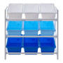 3 Tier White/Blue Kids Storage Unit