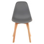 Stockholm Grey Chair with Wood Legs