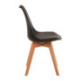 Stockholm Black Chair with Cushion