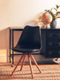 Stockholm Black Padded Seat Dining Chair