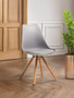 Stockholm Grey Padded Seat Dining Chair