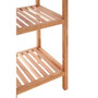4 Tier Walnut Wood Bathroom Shelf Unit