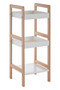 Arla 3 Tier  Bathroom Shelf Unit With Birchwood Frame