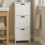 Salon White Wood 3 drawer cabinet