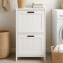 Salon white wood 2 Drawer cabinet
