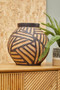 Darnell Round Natural And Black Vase