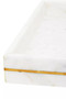 Sena White Marble Gold Inlay Tray Sena White Marble Gold Inlay Tray