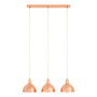 Jasper 3 Pendant Light with Copper Finish