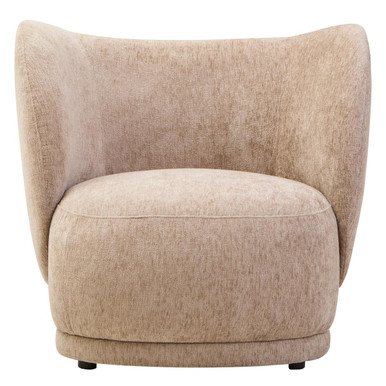 Delray Deep Stone Chenille Curved Chair  Delray Deep Stone Chenille Curved Chair