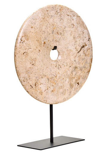 Zoro Small Natural Speckled Marble Round Dia 20cm Disc Sculpture ...