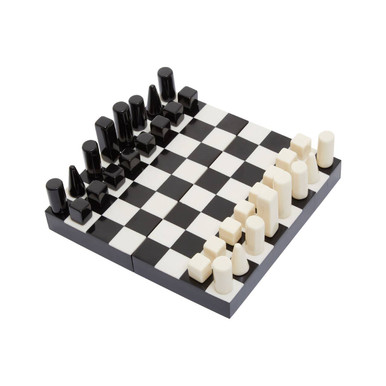 Churchill Games Small Black and White Foldable Chess Set-Premier