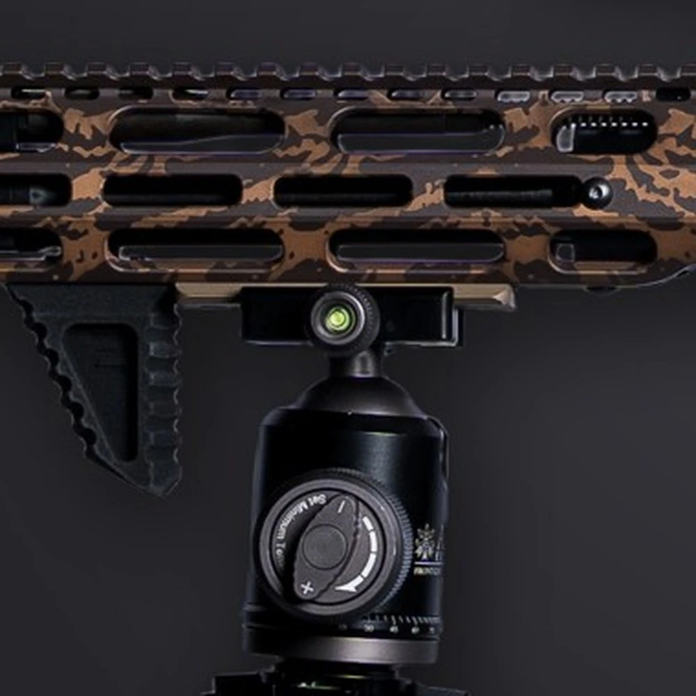 Amend2 3 inch M-LOK ARCA plate with a ball head