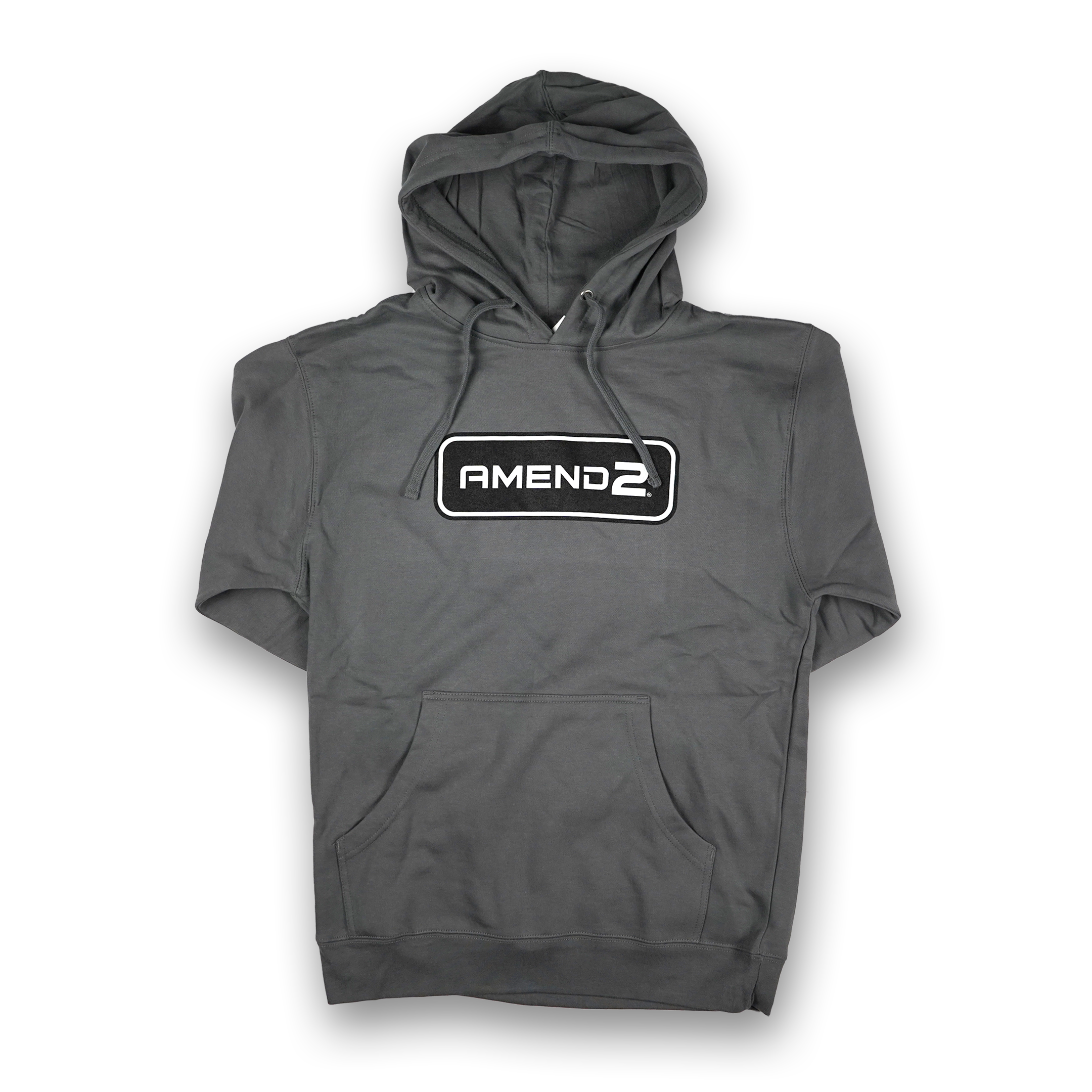 Amend2® Dark Grey Logo Hoodie