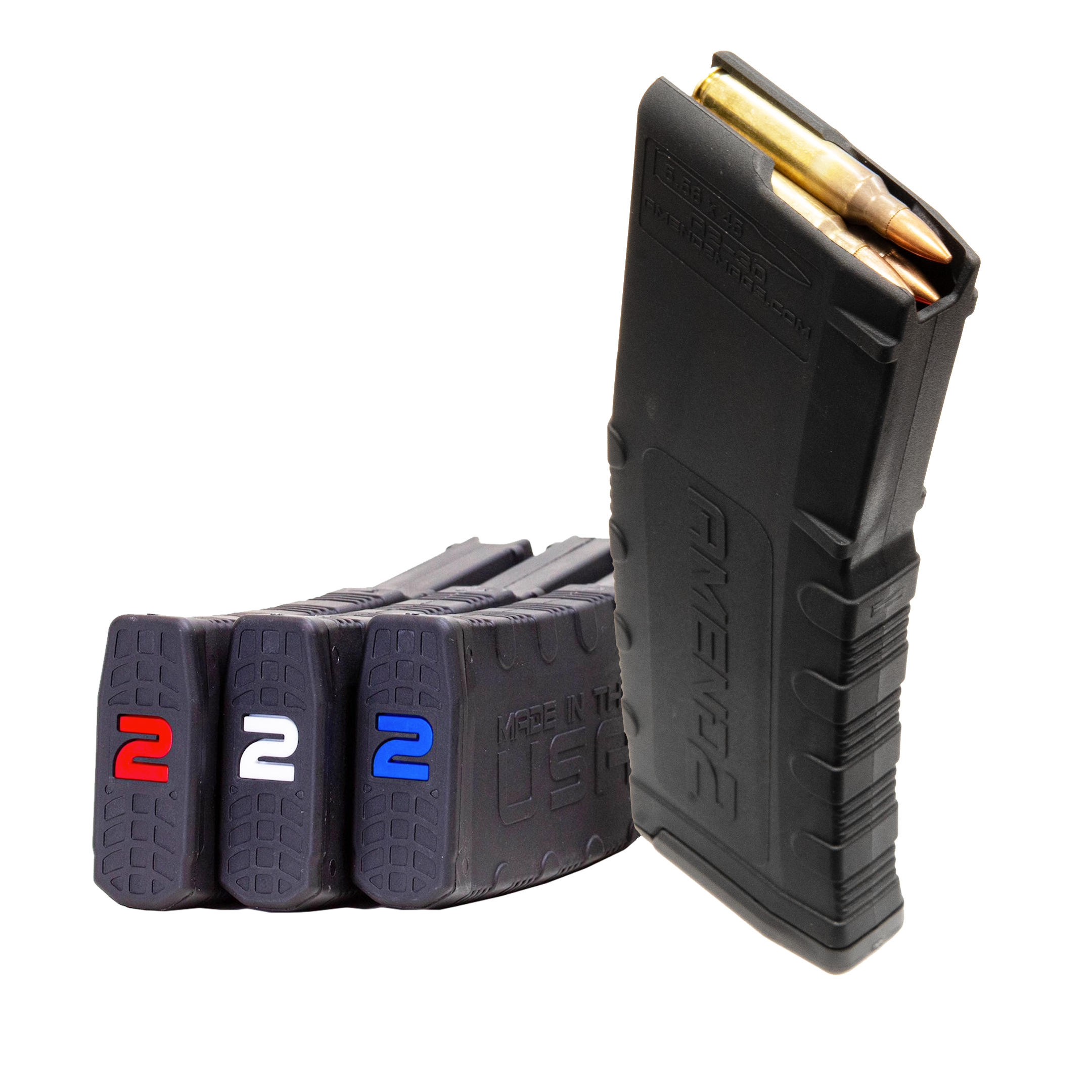 Amend2® AR-15 Red, White, and Blue 30-Round 3-Pack MOD-2 Model